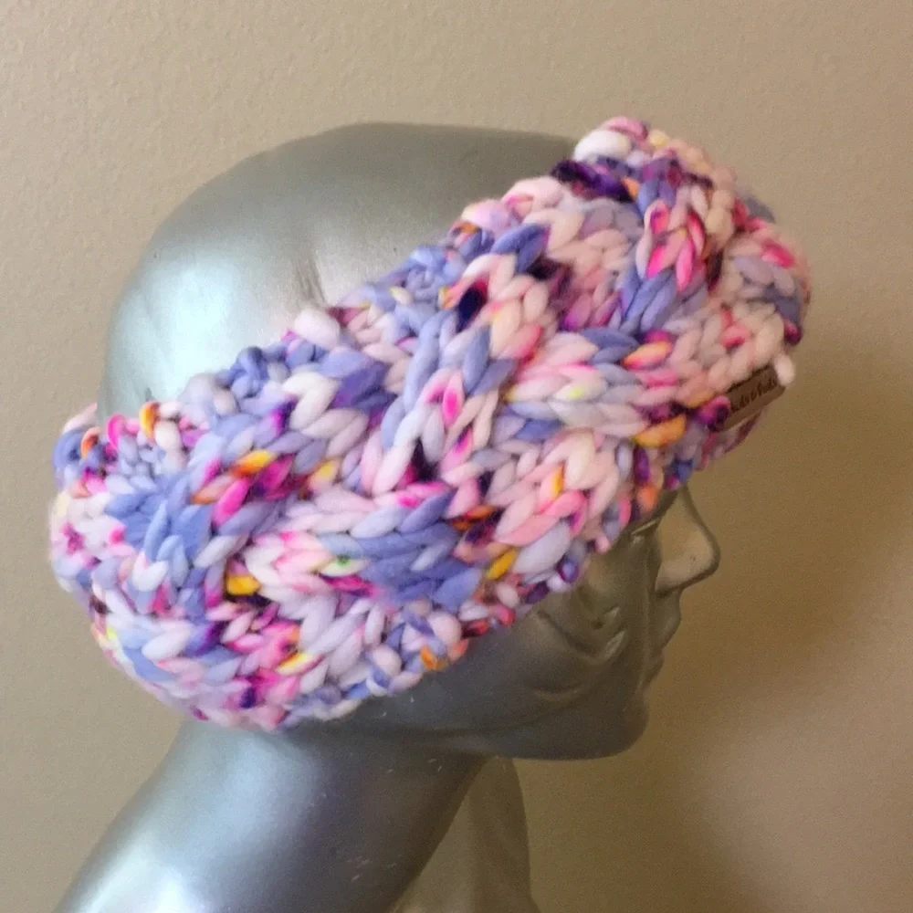 Hand Knit Women's Ear Warmer Headband Merino Wool